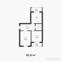 ЖК Kazyna Premium — 2-ком 82,5 м² (null)