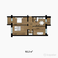 ЖК Zura — 3-ком 92.2 м² (от 26,738,000 тг)