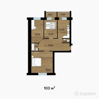 ЖК Zura — 3-ком 103 м² (от 29,870,000 тг)