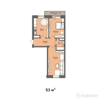 ЖК Satti City — 2-ком 53 м² (от 16,960,000 тг)