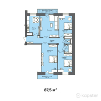 ЖК Satti City — 4-ком 87.5 м² (от 28,000,000 тг)