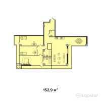 ЖК Эксклюзив — 4-ком 152.9 м² (от 76,450,000 тг)