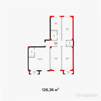 ЖК Renesans — 4-ком 126.4 м² (от 45,489,600 тг)