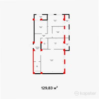 ЖК Renesans — 4-ком 129.8 м² (от 46,738,800 тг)