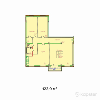 ЖК Sana — 3-ком 123.9 м² (от 42,126,000 тг)