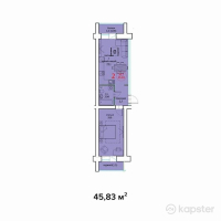 ЖК Bolashaq — 2-ком 45,8 м² (null)