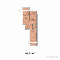 ЖК Bolashaq — 2-ком 62,9 м² (null)