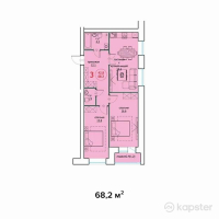 ЖК Bolashaq — 3-ком 68,2 м² (null)