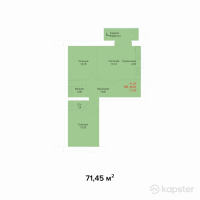 ЖК Гармония — 3-ком 71,5 м² (null)