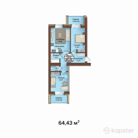 ЖК Atlant — 3-ком 64.4 м² (от 20,295,450 тг)