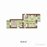 ЖК Atlant — 3-ком 72.3 м² (от 22,777,650 тг)