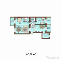 ЖК Atlant — 3-ком 100.6 м² (от 31,682,700 тг)