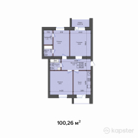 ЖК Dostar — 3-ком 100.3 м² (от 32,083,200 тг)