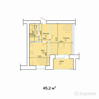 ЖК Auezov — 1-ком 45,2 м² (null)