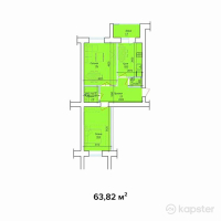 ЖК Auezov — 2-ком 63,8 м² (null)