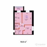 ЖК Жана-Алтай — 2-ком 59,9 м² (null)