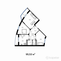 ЖК Koktem Park — 3-ком 95,5 м² (null)