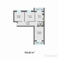 ЖК Жана Орда — 3-ком 102.6 м² (от 26,681,200 тг)