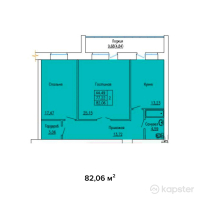 ЖК Кеменгер — 2-ком 82.1 м² (от 22,976,800 тг)