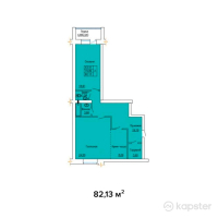 ЖК Кеменгер — 2-ком 82.1 м² (от 22,996,400 тг)