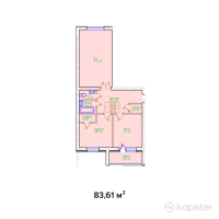 ЖК Наурыз — 2-ком 83,6 м² (null)