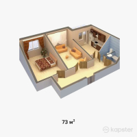 ЖК на ул. Самал, 98/1 — 2-ком 73 м² (null)