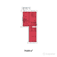 ЖК Jenis-A — 2-ком 74,7 м² (null)