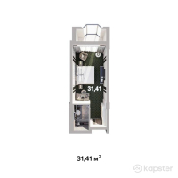 ЖК Grand Rauza — 1-ком 31,4 м² (null)