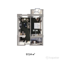 ЖК Grand Rauza — 2-ком 57,2 м² (null)