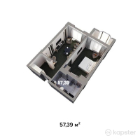 ЖК Grand Rauza — 2-ком 57,4 м² (null)