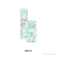 ЖК Австрийский — 2-ком 68.9 м² (от 26,871,000 тг)