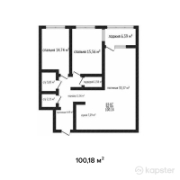 ЖК Панорама парк — 2-ком 100.2 м² (от 35,063,000 тг)