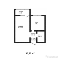 ЖК Тениз — 1-ком 32.7 м² (от 9,819,000 тг)