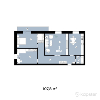 ЖК Самал Тау 3 — 3-ком 107,8 м² (null)