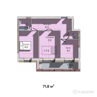 ЖК Весна — 2-ком 71,8 м² (null)