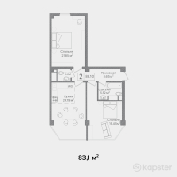 ЖК Arnau 2.0 — 3-ком 83.1 м² (от 22,021,600 тг)