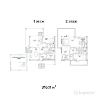 КГ Yassy Eco Village — 5-ком 316.1 м² (от 101,155,200 тг)