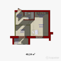 ЖК Family House — 2-ком 46.2 м² (от 10,177,200 тг)