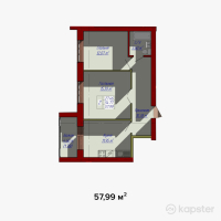 ЖК Family House — 2-ком 58 м² (от 12,757,800 тг)