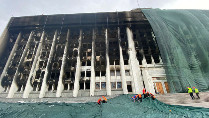 17 млрд тенге потратят на ремонт сгоревшего здания акимата Алматы
