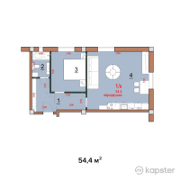ЖК Пион — 2-ком 54,4 м² (null)