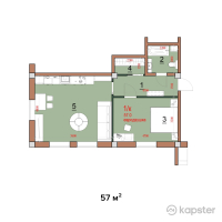 ЖК Пион — 2-ком 57 м² (null)