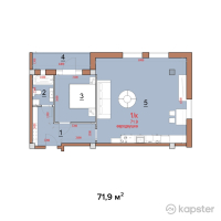 ЖК Пион — 2-ком 71,9 м² (null)