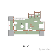 ЖК Пион — 2-ком 74,1 м² (null)