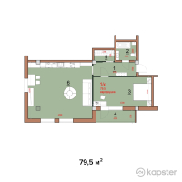 ЖК Пион — 2-ком 79,5 м² (null)