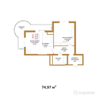 ЖК Apple Residence — 2-ком 75 м² (от 49,480,200 тг)