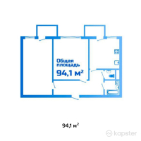 ЖК Vesnovka — 2-ком 94.1 м² (от 57,401,000 тг)