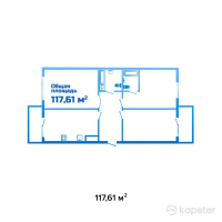 ЖК Vesnovka — 3-ком 117.6 м² (от 69,389,900 тг)