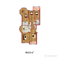 ЖК Солнечная Долина — 4-ком 163.5 м² (от 155,325,000 тг)