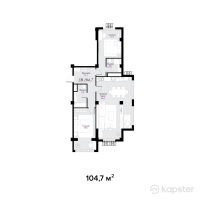 ЖК Aqtolqyn Grand — 3-ком 104.7 м² (от 88,995,000 тг)